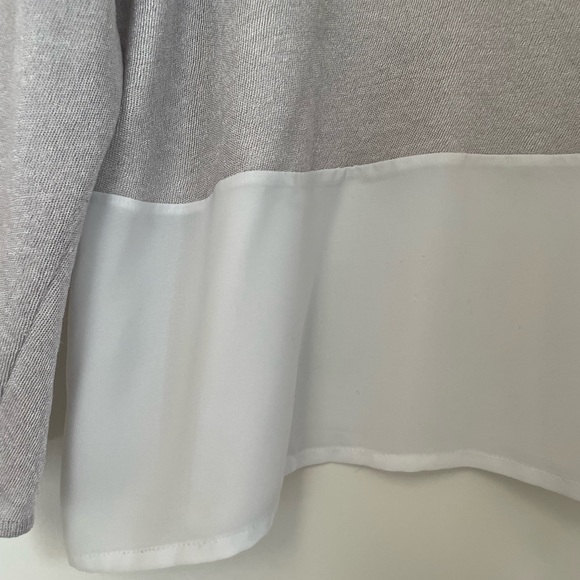 ZARA Color Block Mixed Media Sweater Top Size Large - Picture 10 of 12